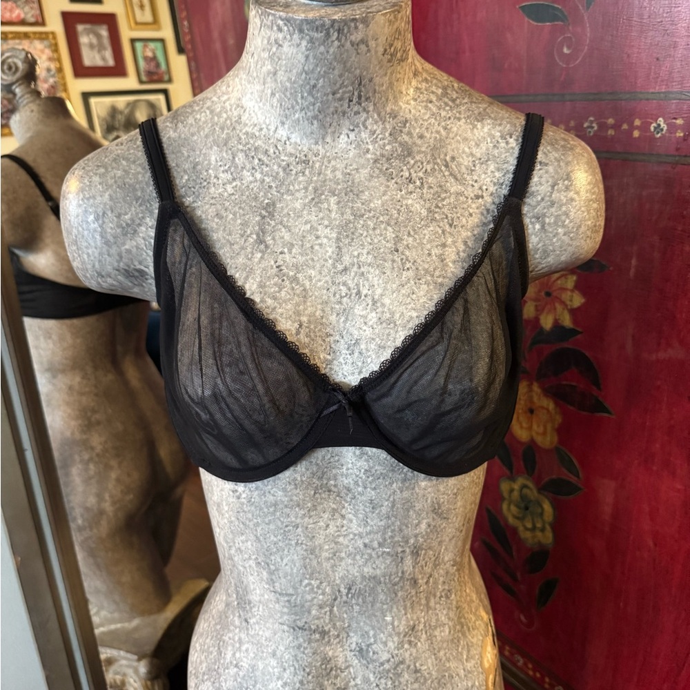 Elegant Black Sheer Bra